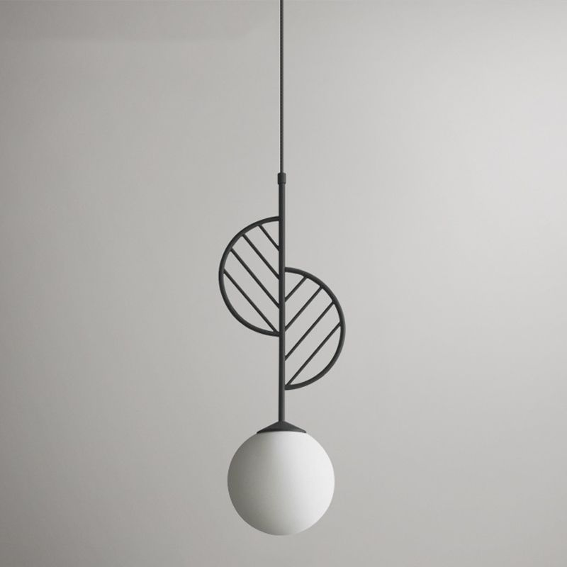 Créatif 1-Light Plafond pendentif feuille de verre clair lampe suspendue pour la salle à manger