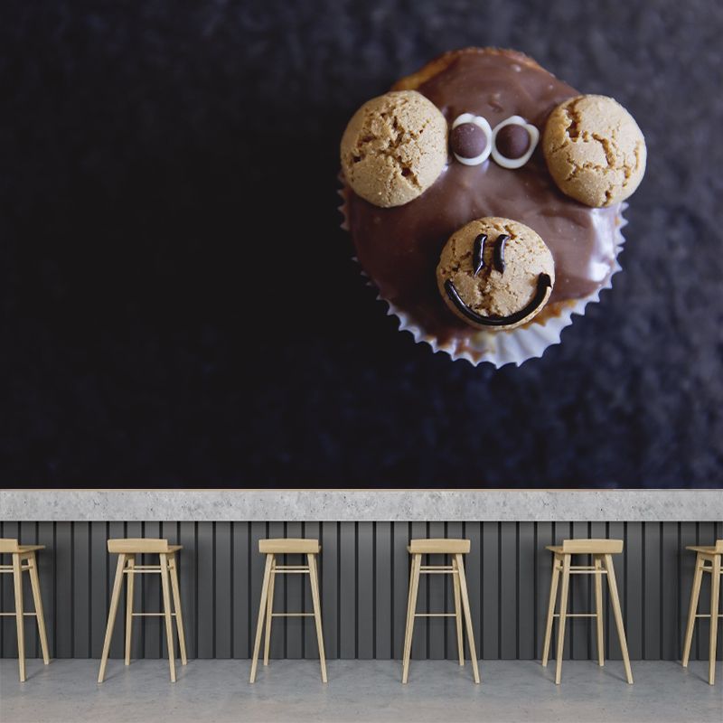 Delicious Muffin Mural Photography Wall Covering for Dessert Shop Baking Shop