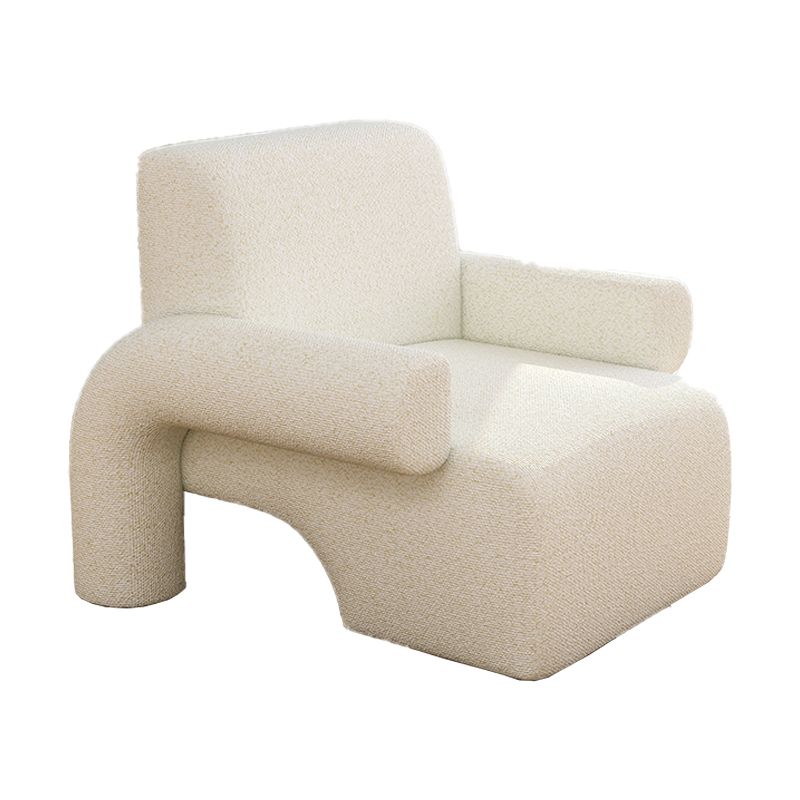 Nordic Style Living Room Velvet Round Arms Tight Back Arm Chair