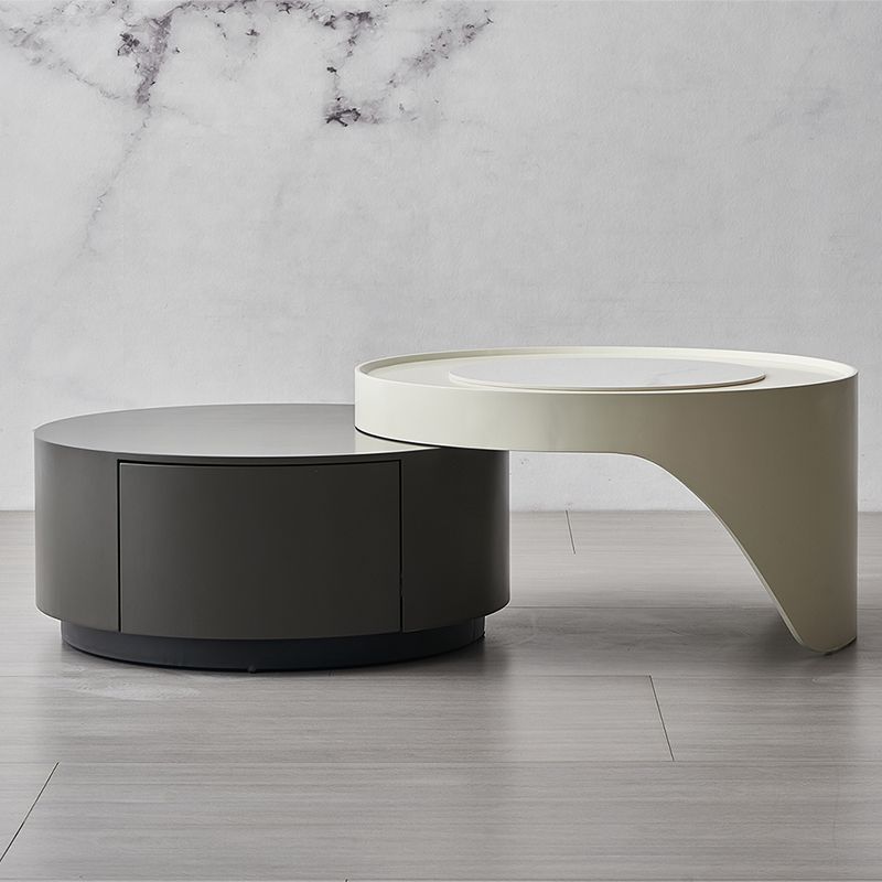 Wood Coffee Cocktail Table with Tray Top Abstract Coffee or End Table with Storage