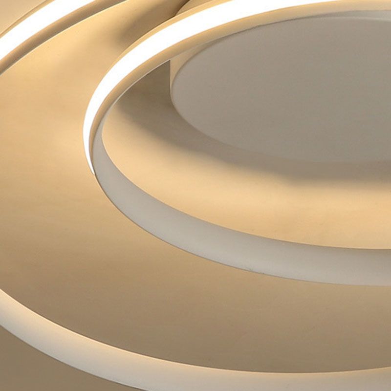 Silica Gel LED Semi Flush Mount in Modern Simplicity Aluminium Linear Ceiling Light for Corridor