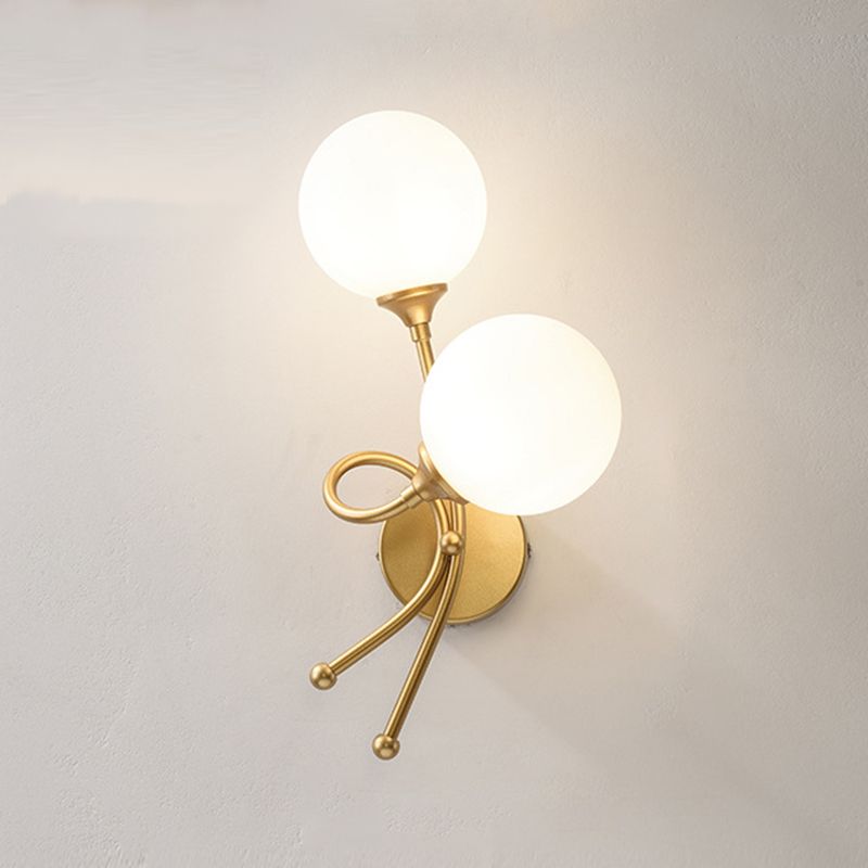 Chambre à coucher simple luminaires d'éclairage en verre blanc éclairage mural