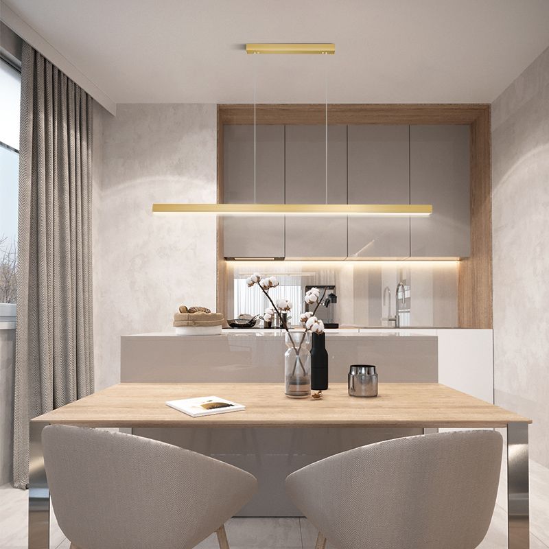 Linear Isola Pendant Gold Gold Modern Benice a sospensione Luce per sala da pranzo