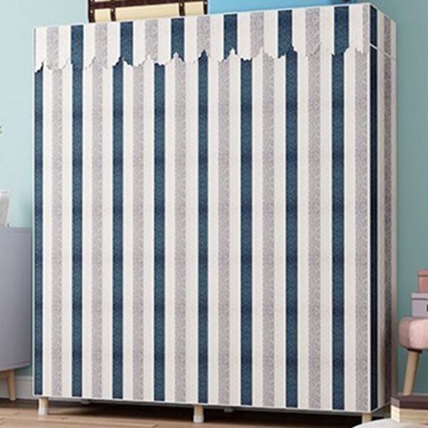 Contemporary Folding Wardrobe Armoire Gold Steel Frame Wardrobe