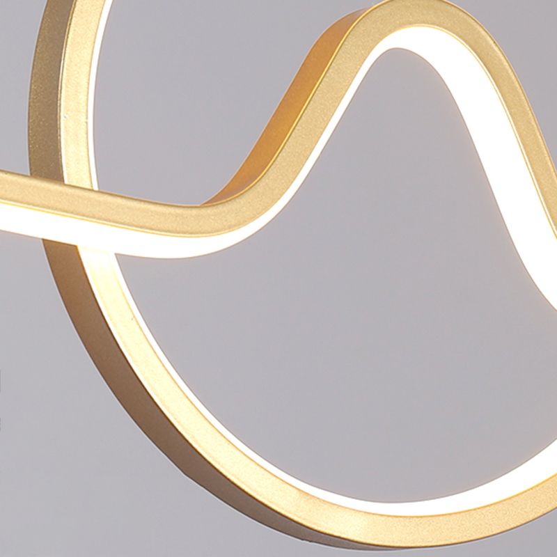 Éclairage d'île en métal moderne en forme d'île de forme linéaire