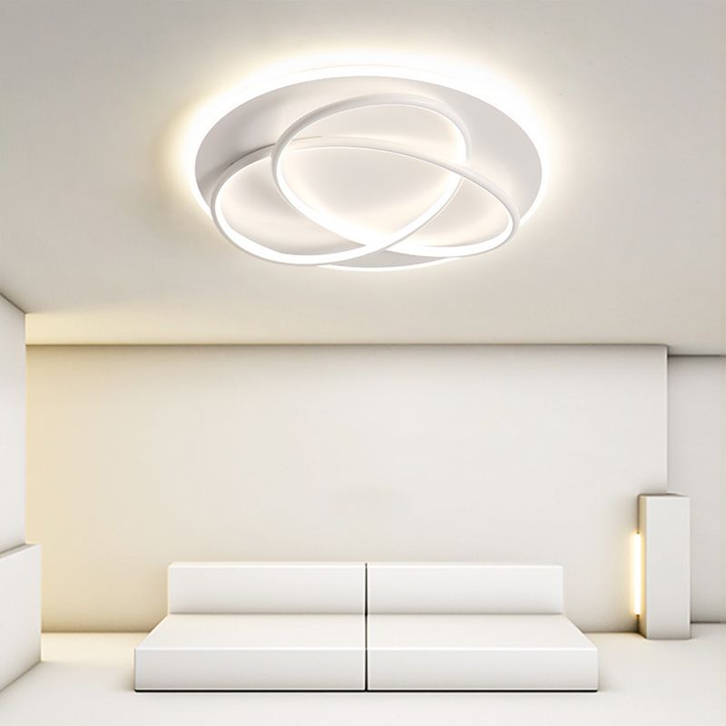Modern Style Linear Shape Ceiling Lighting Metal 2 Light Ceiling Light for Bedroom