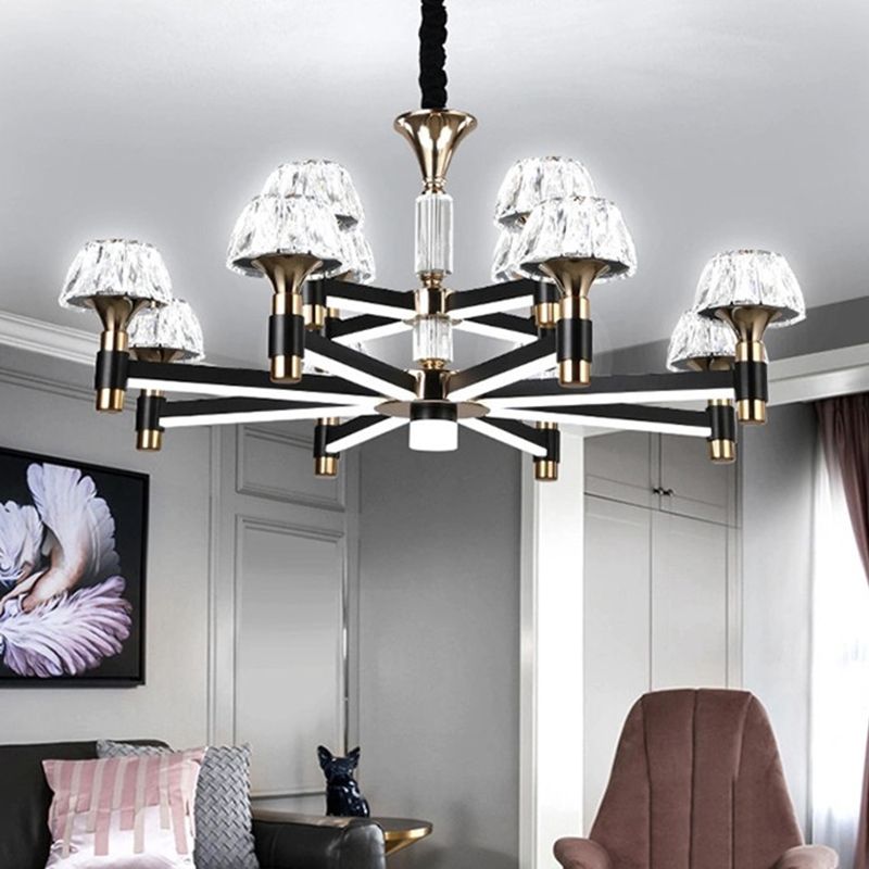 Postmodern Simplicity Radial Chandelier Lights Crystal Pendant Ceiling Lights for Living Room