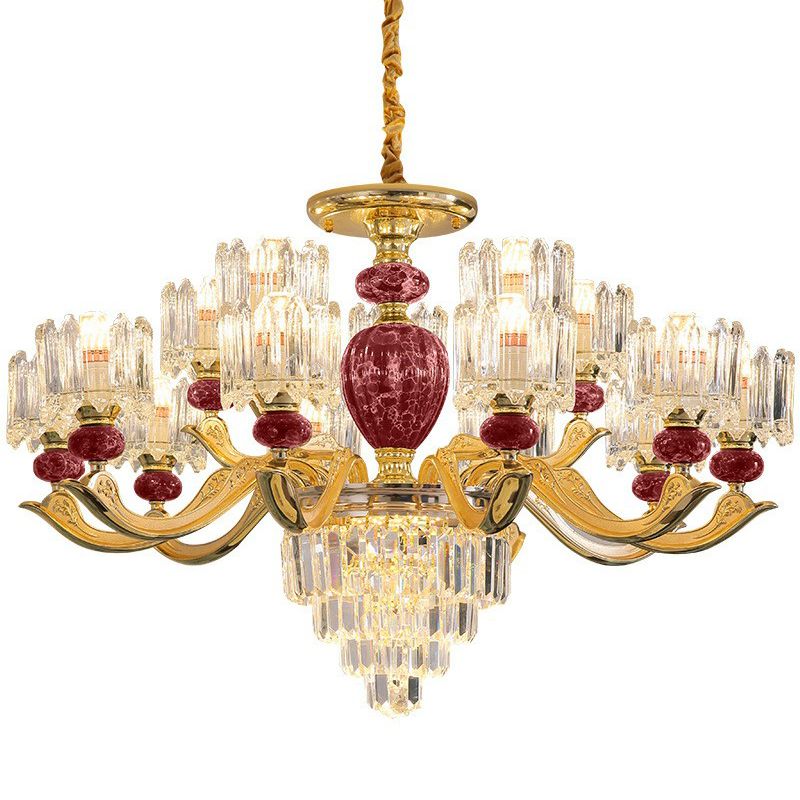 Prismatisch kristal kroonluchter vintage cilindrische eetkamer gesuspendeerde verlichting armatuur
