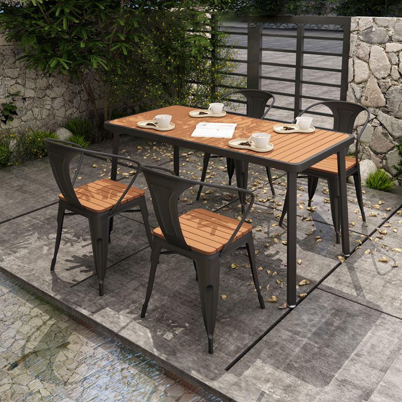 Contemporary Rectangle Table Set 1/2/5 Pieces Dining Set for Kitchen