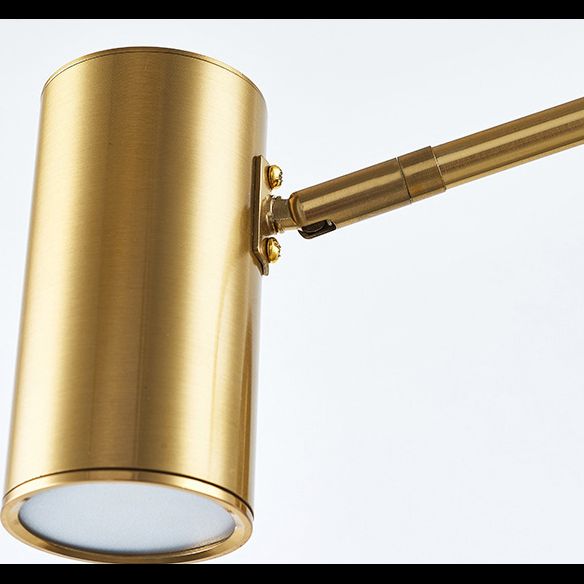 Swing Arm Metal Wall Sconce Light Nordic Cylinder Shade Sconce Light for Bedroom