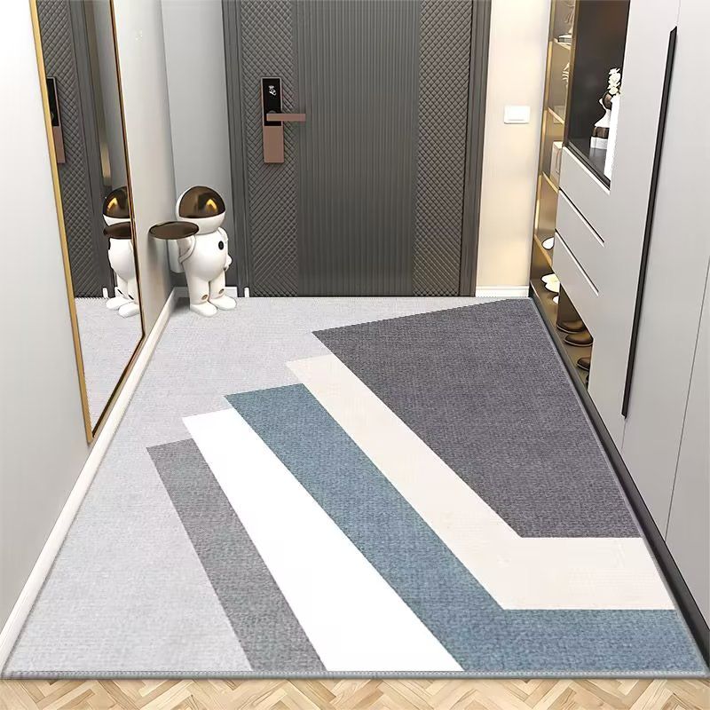 Modern Indoor Rug Rectangle Geometric Print Area Rug Non-Slip Backing Rug