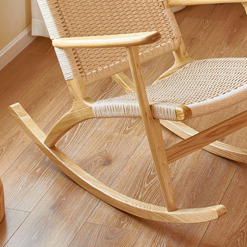 Modern Indoor Rocking Chair Natural Rattan Rocking Chair for Living Room