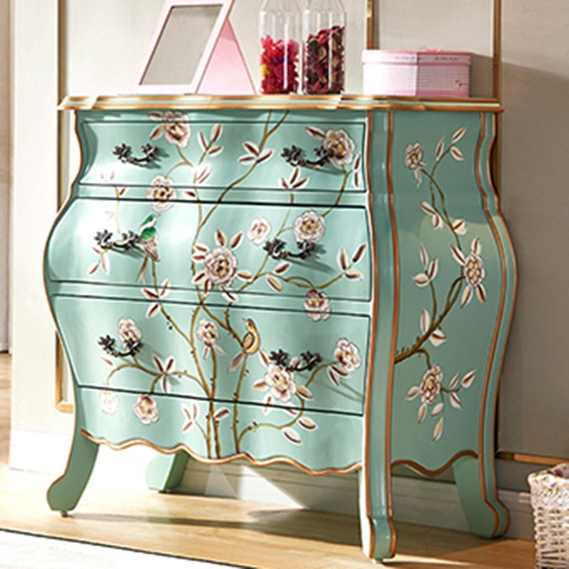 French Country Horizontal Storage Chest with Drawers for Home