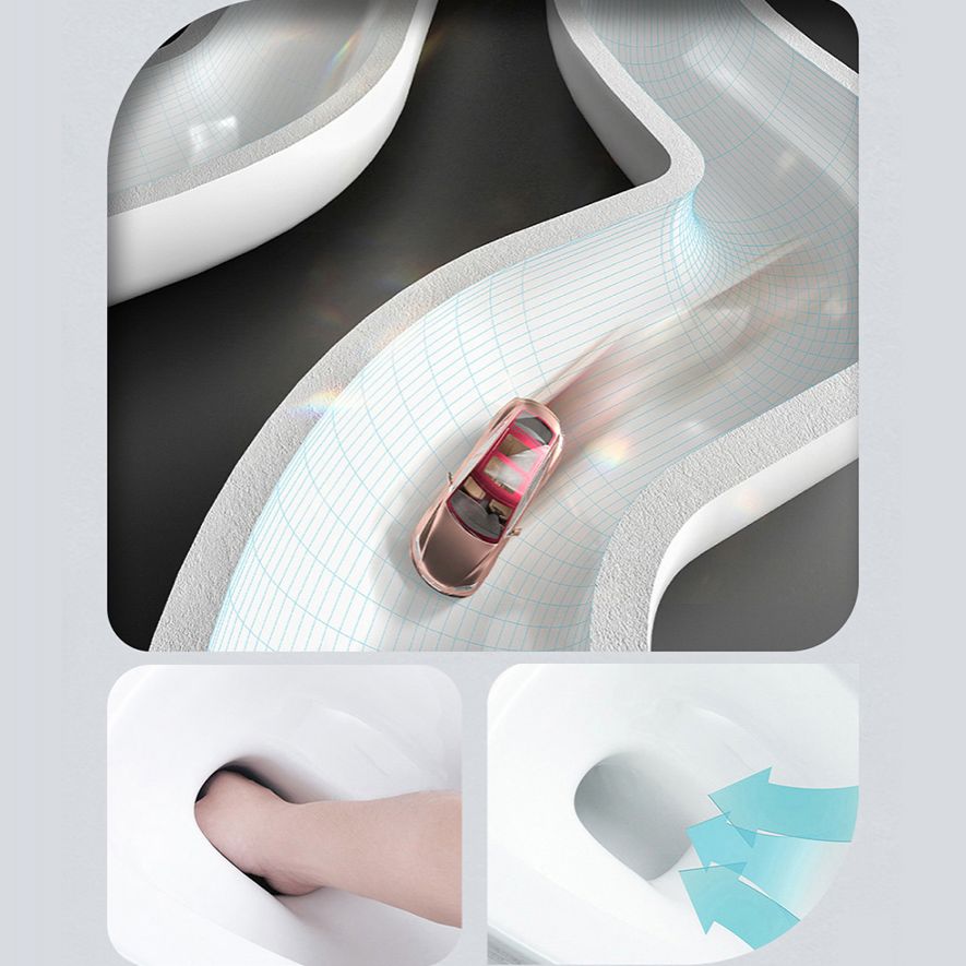 1-Piece Flush Toilet 1.2/1.6 GPF Elongated Toilet Bowl for Bathroom