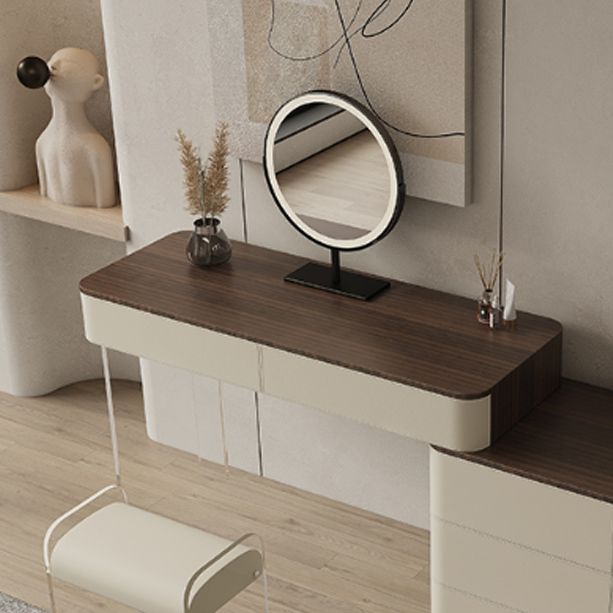 17.72" Wide Make-up Vanity in White Makeup Vanity Desk Table with Drawers