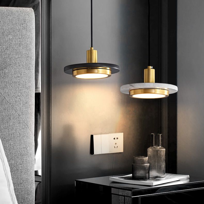 Plateau de luminaire en pierre simple style suspendu suspendu