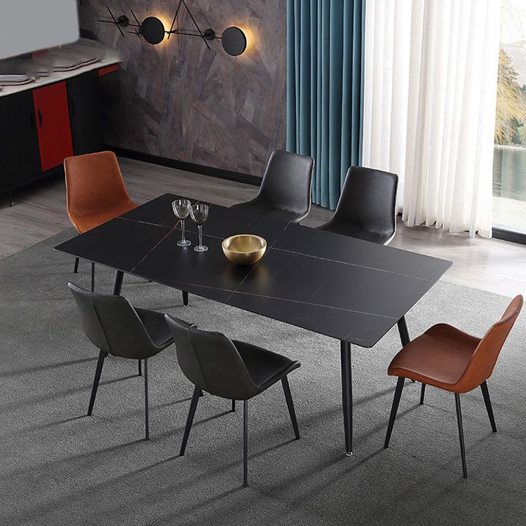 Designer Style Sintered Stone Dining Set Rectangle 1/2/5/7 Pieces Dining Area Table Set