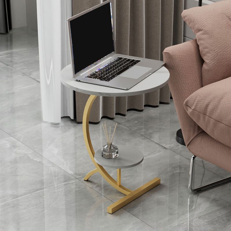 Abstract Round End Table Minimalist Side End Table for Living Room
