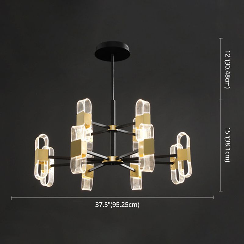 Starburst Metal Chandelier Lighting Contemporary Style LED Pendant Lighting Partramure