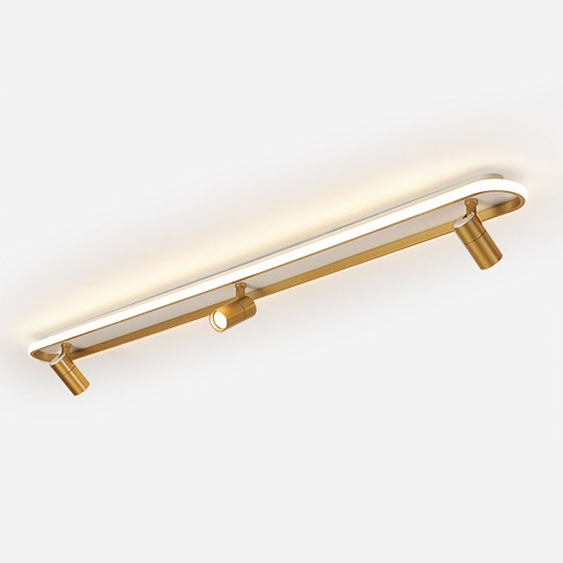 Modern LED Ceiling Lamp with Spotlight Gold Flush Mount Light for Clothing Shop