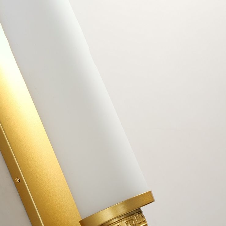 Contemporary Vanity Lights Milky Glass Vanity Wall Light Fixture for Bathroom