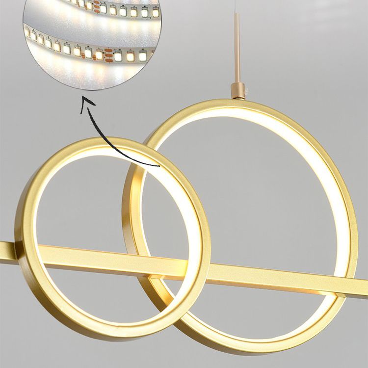 Aluminum LED Island Lighting Contemporary Ceiling Pendant Light for Dining Room