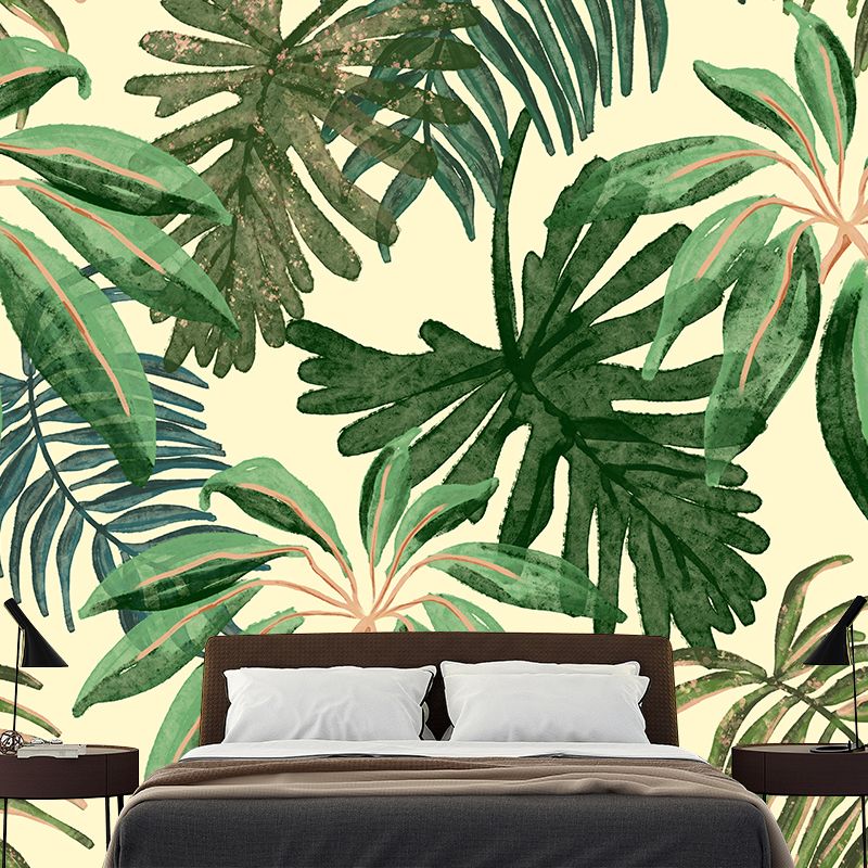 Eco-friendly Tropical Plant Mural Wallpaper Decorative Wall Art for Home Decor