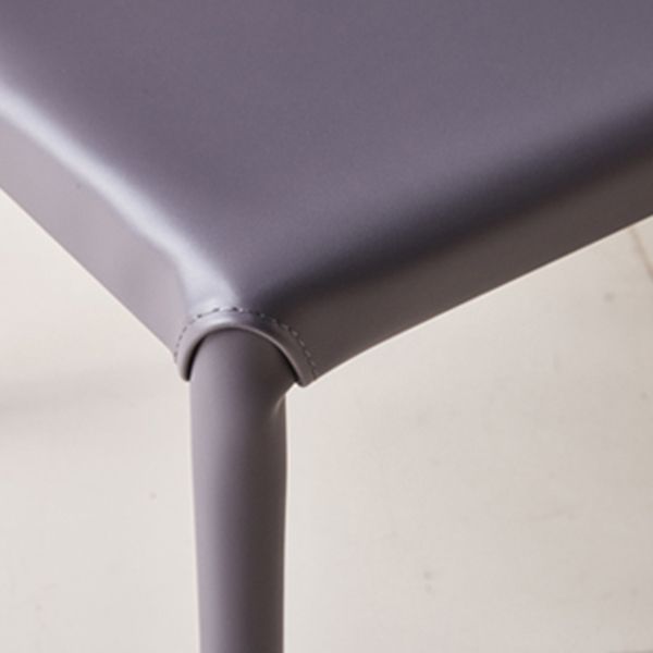 Sillas de cuero de diseño europeo, juego de sillas de comedor de cocina con parte trasera sólida