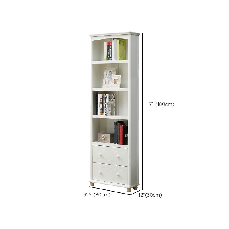 Closed Back Standard Bookshelf Engineered Wood Modern Bookcase