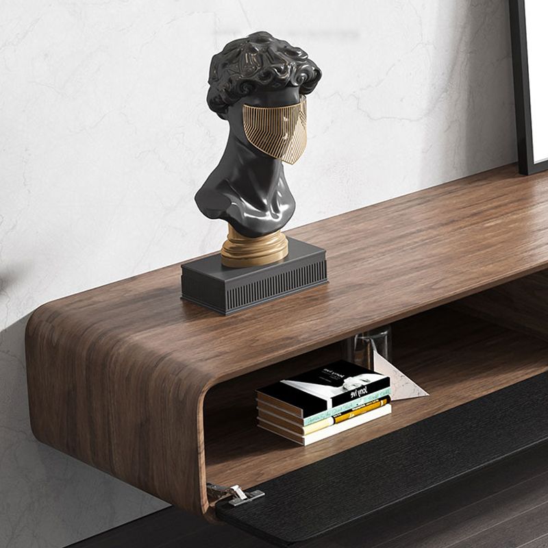 Wooden TV Cabinet Console Contemporary Stand Console in Brown