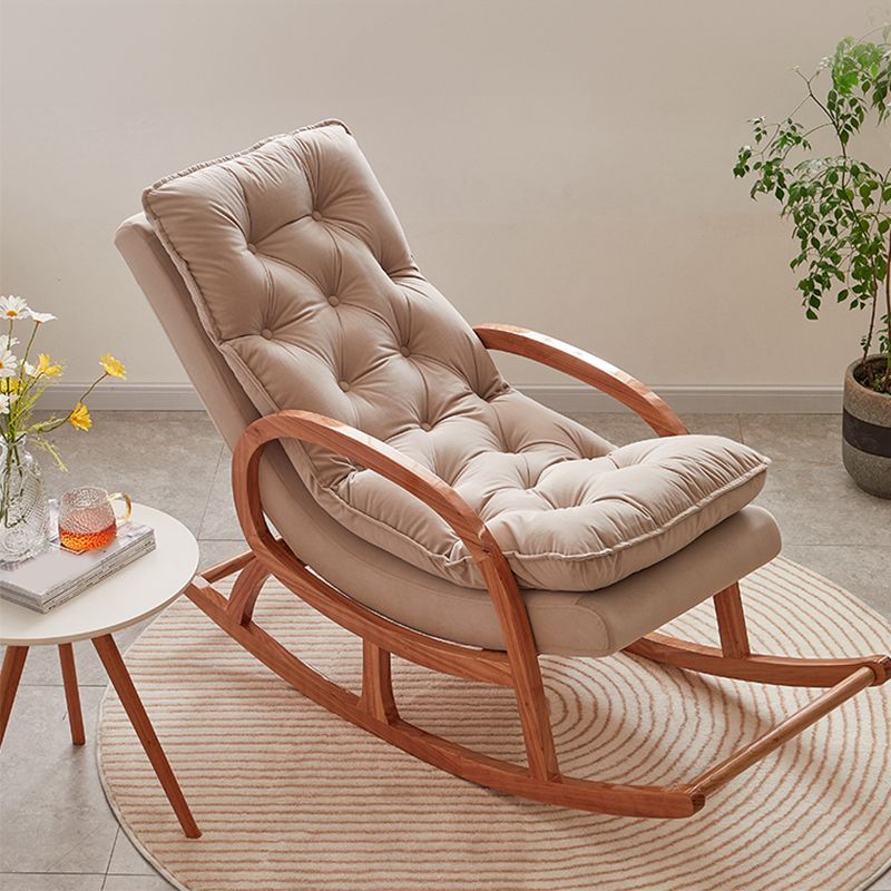 Modern Upholstered Rocking Chair Lounge Leisure Lazy Sofa Chair
