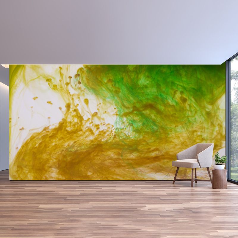 Contemporary Mural with Fusion of Two Inks Pattern Abstract Wall Art for Home Decor