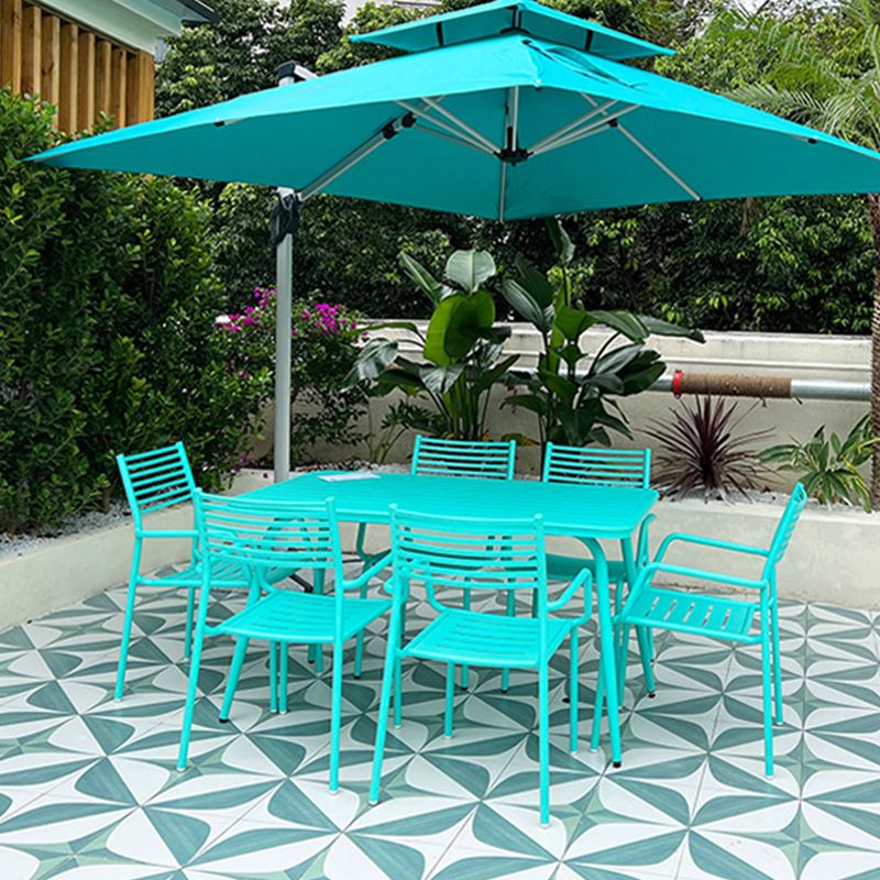 Metal Stacking Dining Side Chair Modern Patio Dining Armchair Set of 1/2/4/6/8