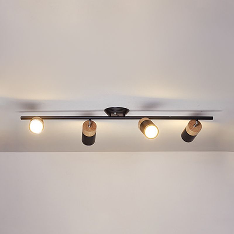 Cylindrique Shape Rail Ceiling Lamp Modern Aluminium Flush Mount for Clothing Store