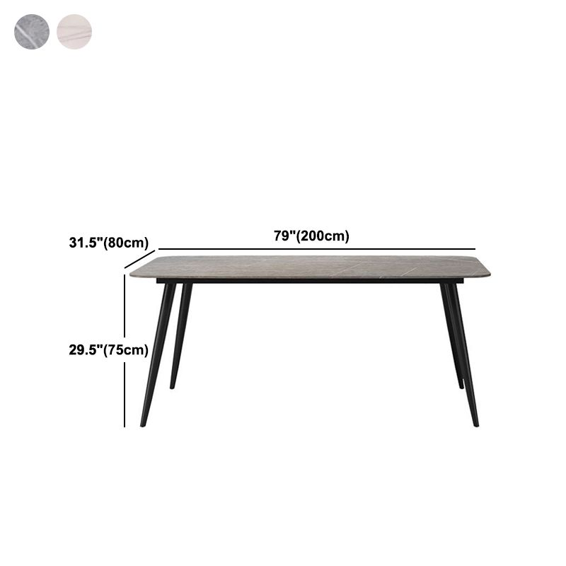 Contemporary Style Dining Table Rectangle Dining Room for Kitchen Home