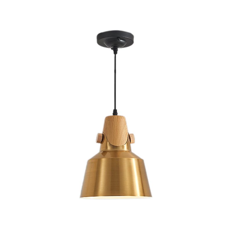 Dome Metal Pendse Lighting Modern 1 Lámpara de latón Ligero Kit para restaurante, 8.5 "/14" de ancho