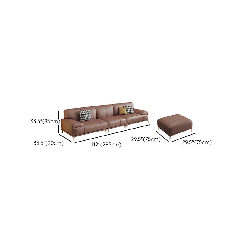 Pillow Top Arm Farmhouse Seating Dark Brown Living Room Settee
