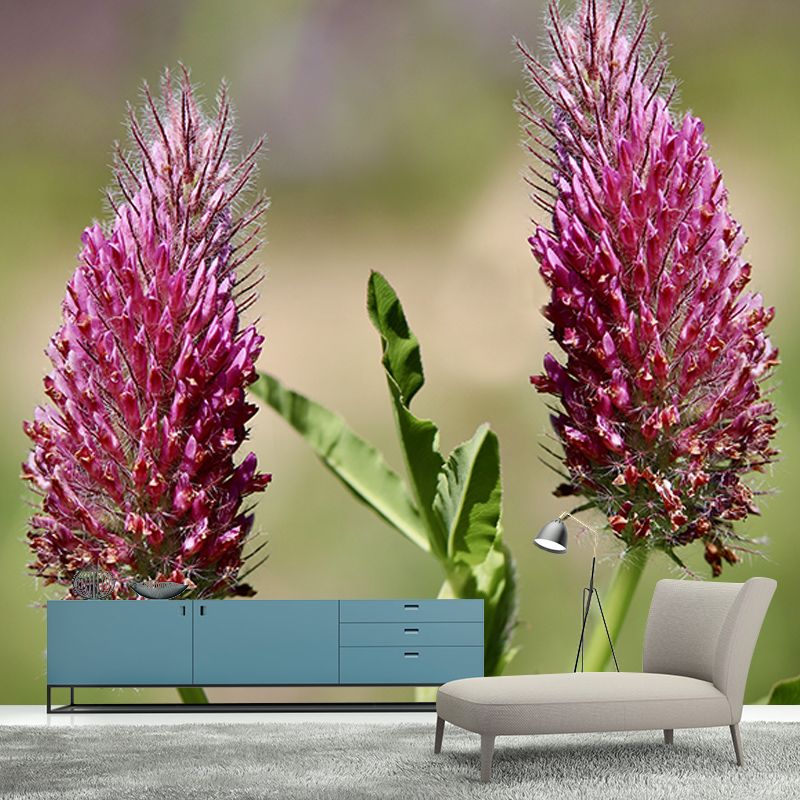 Simple Plant Mural Moisture Resistant Wall Decor for Living Room, Made to Measure