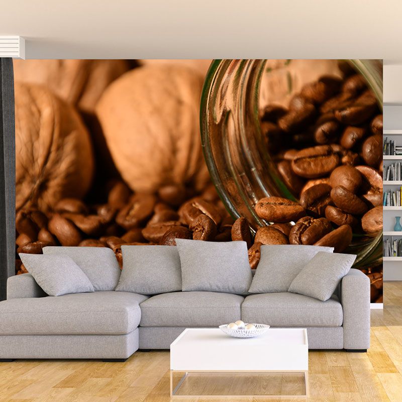 Coffee Beans Modern Decoration Mural Wallpaper Waterproofing, Personalized Size