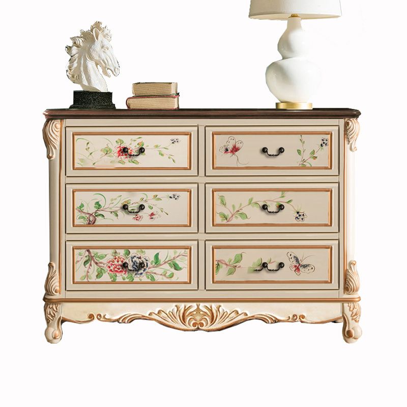 Traditional Storage Chest Solid Wood Dresser with 4/5/6/7 Drawers