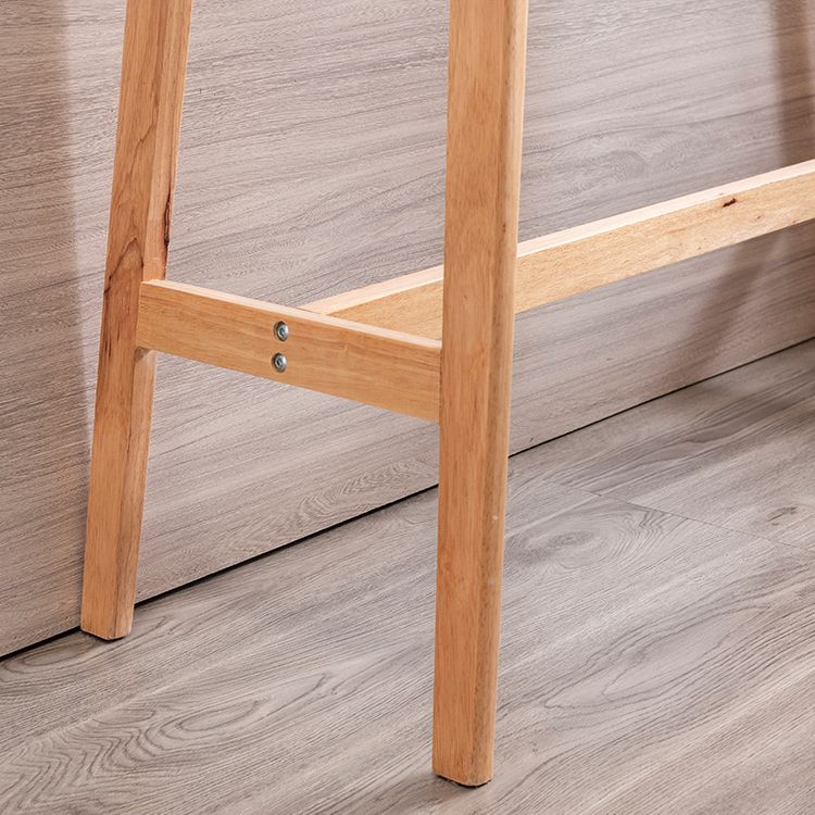 Rectangle Wood Counter Height Dining Table Contemporary Trestle Base Bar Table