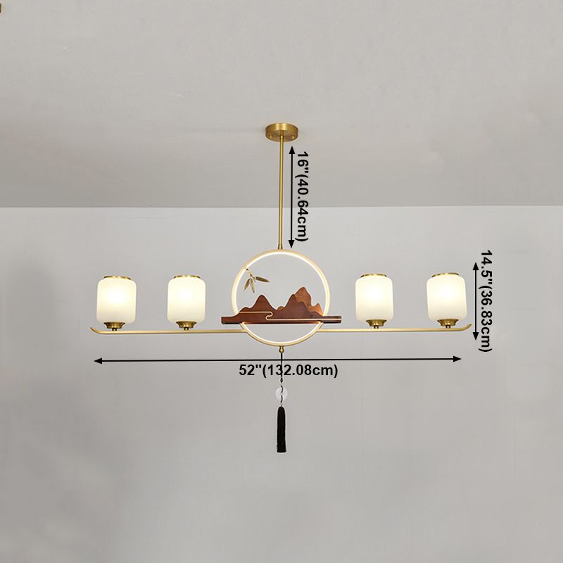 Luces colgantes de cocina contemporáneos Cilíndrico 5 Luz de luz Luz de luz accesorios