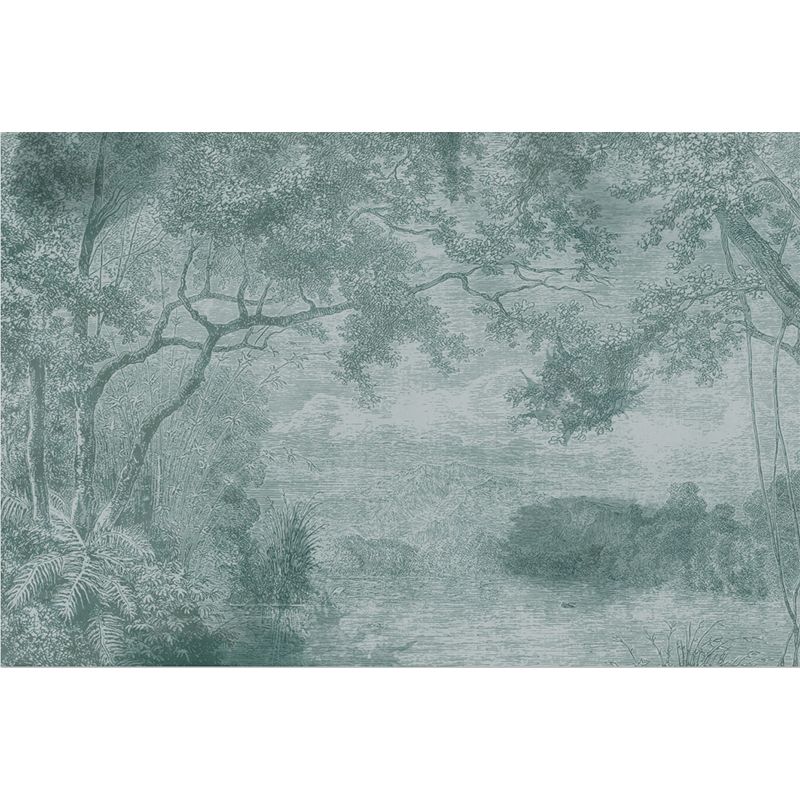 House Decor Forest Mural Wallpaper Customized Tropical Wall Covering for Playroom