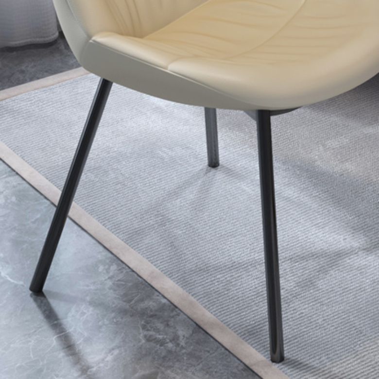 Modern Style Side Chair Leather Parsons Dining Chair for Home