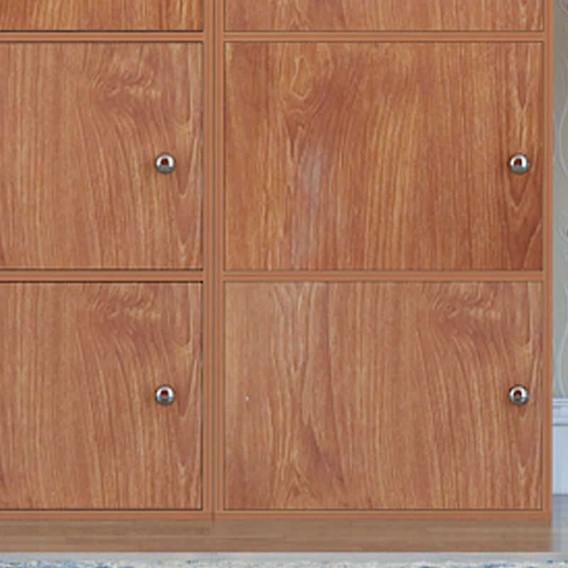 Manufactured Wood Standard Bookcase Contemporary Vertical Shelf with Cabinets