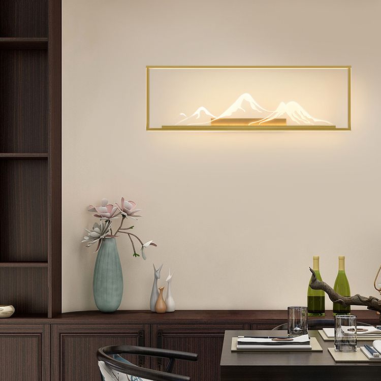 Metal quadrato a forma di parete sconce moderna stile 2 luci a parete luce montata