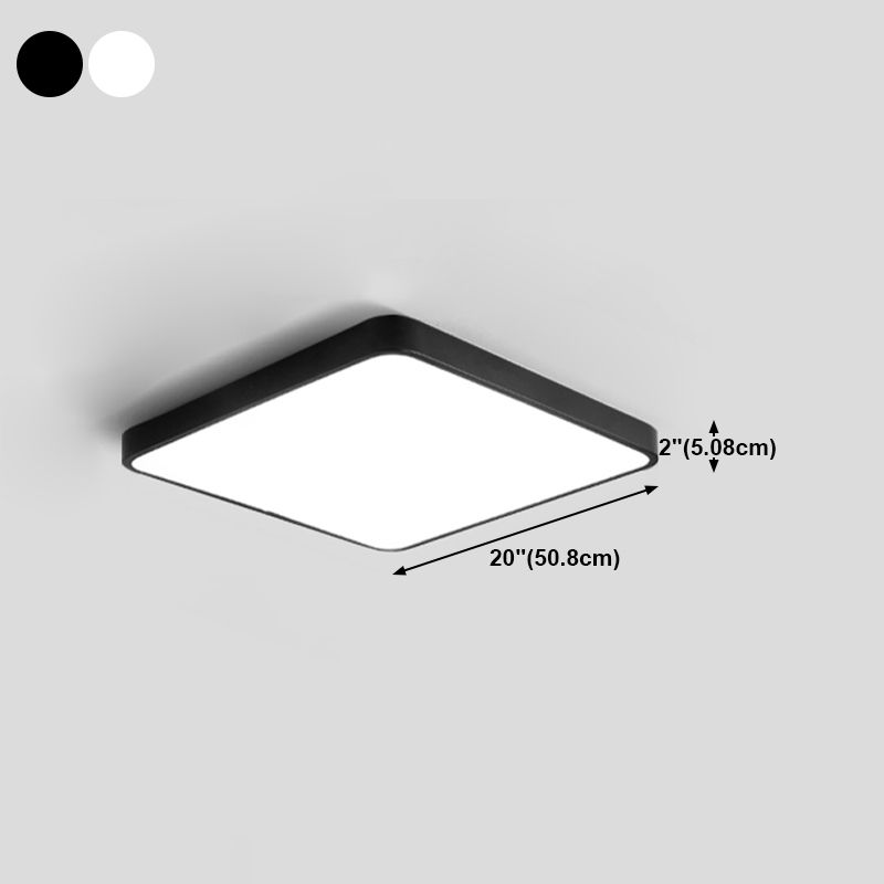 Lámpara de techo LED de geometría empotrada contemporánea para dormitorio