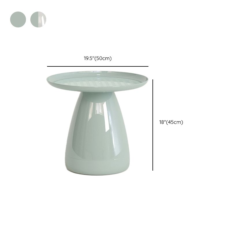 Pedestal End Table Plastic Round Side Sofa Side Accent Table with Tray Top
