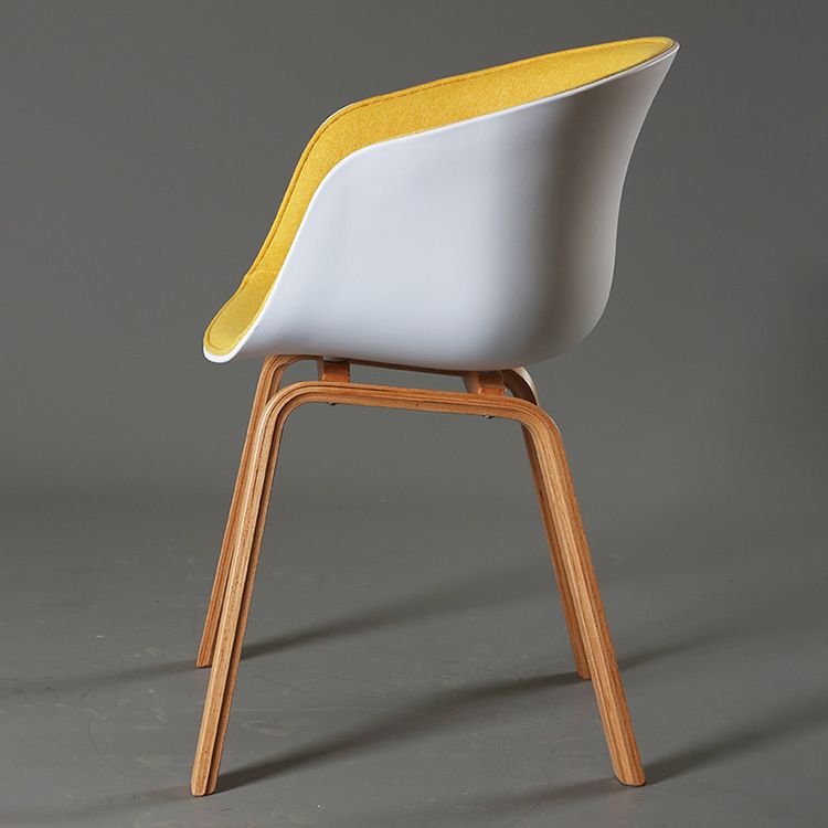 Chaises de salle à manger de style contemporain, fauteuil de cuisine avec pieds en bois