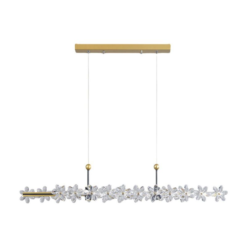 Modernism Single Golden Finish Ceiling Light LED Kitchen Island Lighting